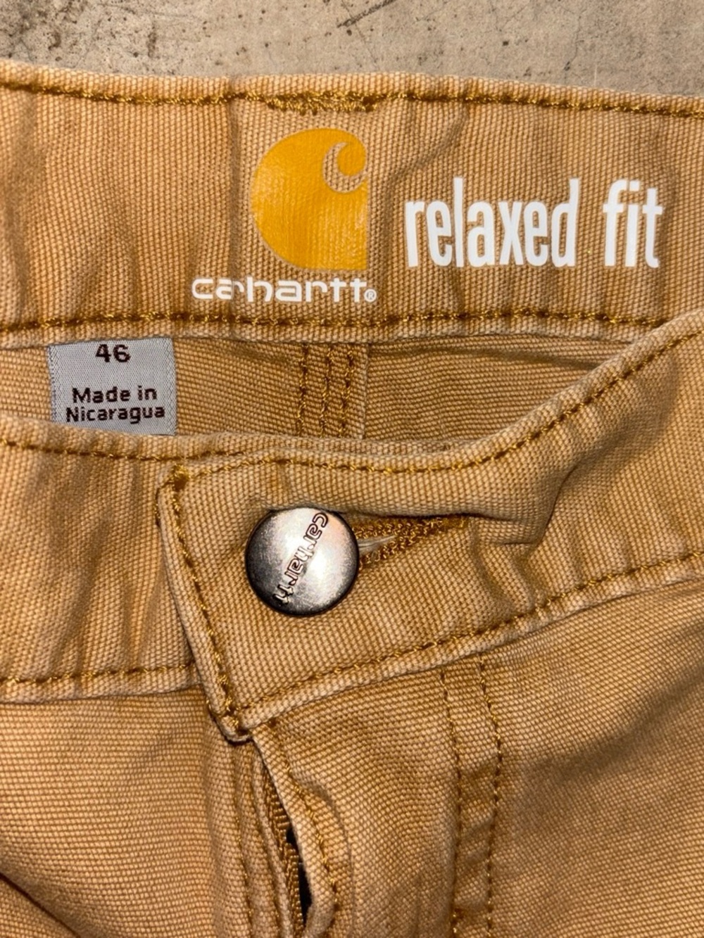 Carhartt Men’s Cargo Pants — Khaki Brown BIG & TALL sz 46